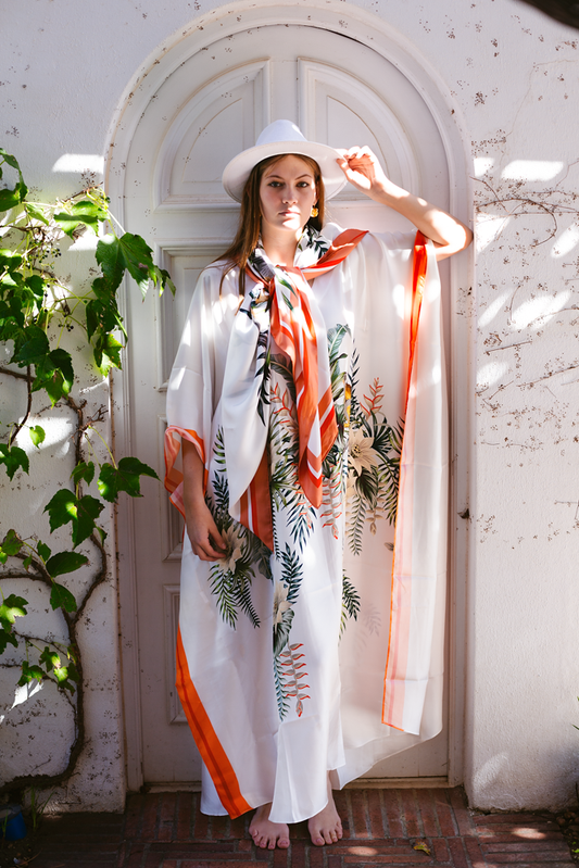 Kaftan Silk - Carena White